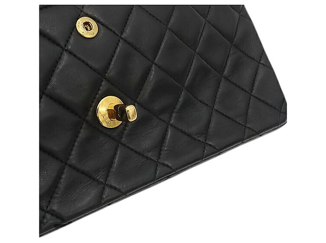 Chanel Black Medium Classic Lambskin Double Flap Nero - vista 10