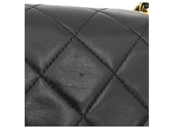 Chanel Black Medium Classic Lambskin Double Flap Nero - vista 14