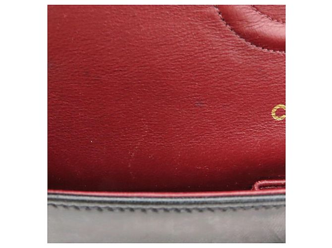 Chanel Black Medium Classic Lambskin Double Flap Nero - vista 6