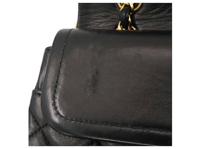 Chanel Black Medium Classic Lambskin Double Flap Nero - vista 9