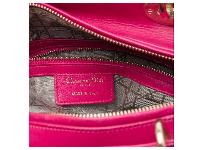 Lady Dior aus Lammleder Cannage in Rosa, Größe Large Pink - Ansicht 5
