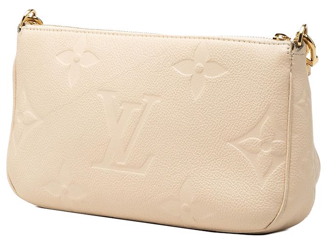Louis Vuitton Multi Pochette Accessoires in pelle Empreinte Monogram Giant bianca Bianco Crudo - vista 2