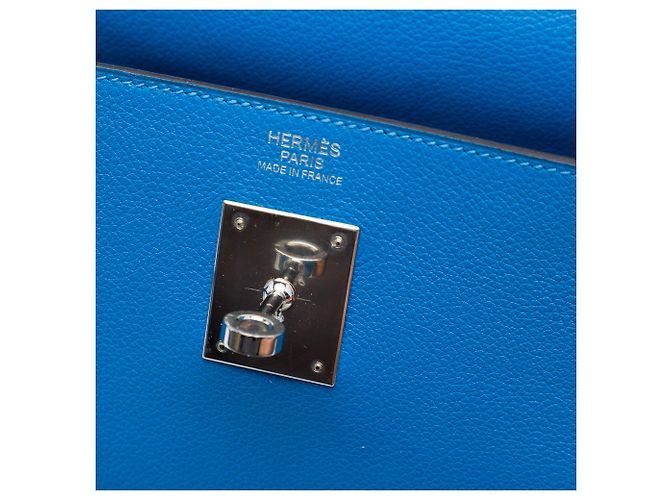 Hermès Blue Clemence Kelly II Retourne 32 - vista 5
