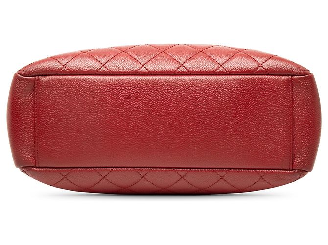 Tote Grand Shopping Verticale in Caviar Rosso Chanel - vista 3