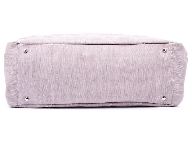 Chanel Pink Large CC Quilted Denim Tote - view 3