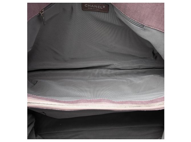 Chanel Pink Large CC Quilted Denim Tote - view 4