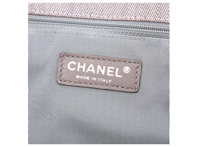 Chanel Pink Large CC Quilted Denim Tote - view 5
