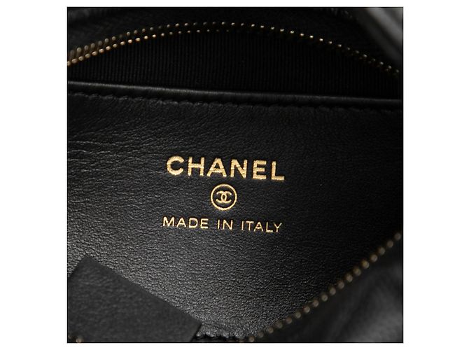 Pochette Hobo Chanel Black Mini Quilted Caviar Bow Nero - vista 5