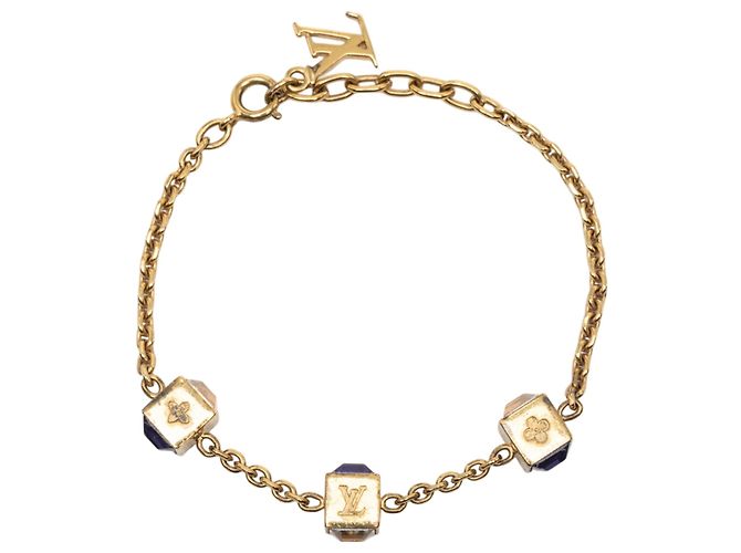 Bracciale Gamble placcato oro e strass dorato Louis Vuitton D'oro - vista 2