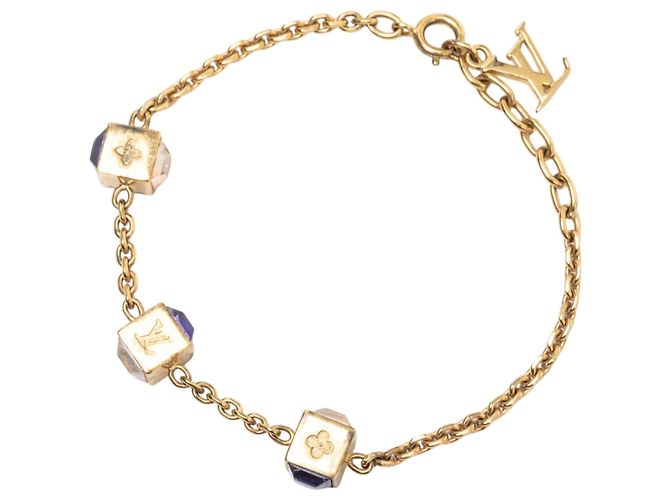 Bracciale Gamble placcato oro e strass dorato Louis Vuitton D'oro - vista 3