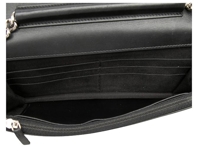 Portafoglio Chanel Boy Black Mini Quilted Caviar con catena Nero - vista 4
