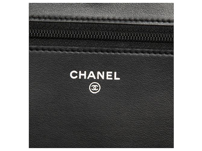 Portafoglio Chanel Boy Black Mini Quilted Caviar con catena Nero - vista 5