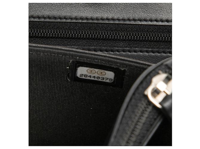Portafoglio Chanel Boy Black Mini Quilted Caviar con catena Nero - vista 6