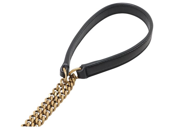 Borsa a secchiello Joe in agnello chevron mini nero Saint Laurent - vista 7