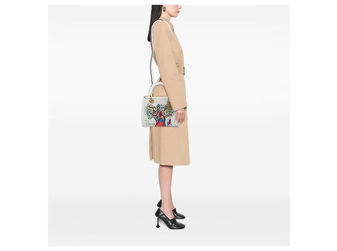 Dior Blanc Niki de Saint Phalle Medium Calfskin Vive L amour Lady Dior - vue 5