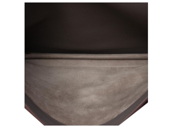 Hermès Sac a Depeches 40 in Togo Marrone Taupe - vista 4