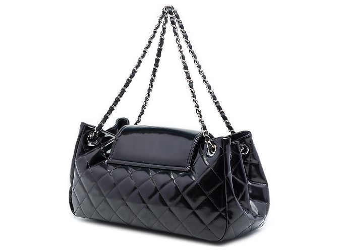 Chanel Black Quilted Patent Reissue 2.55 Accordion Flap Nero - vista 2