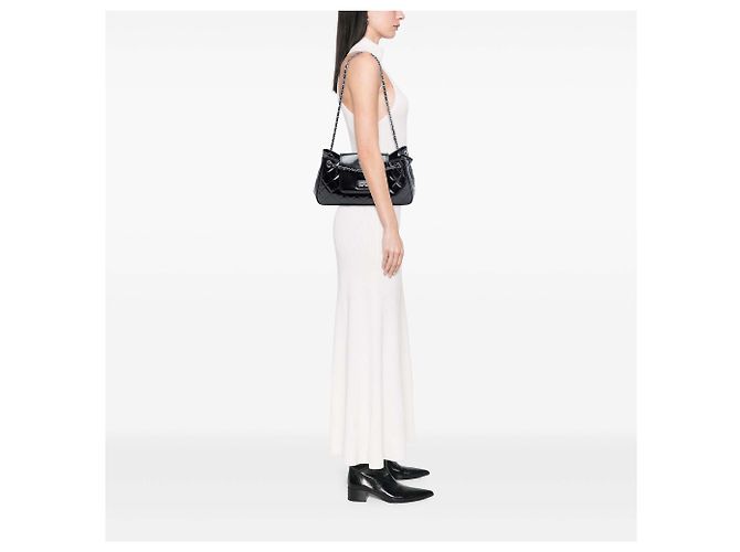 Chanel Black Quilted Patent Reissue 2.55 Accordion Flap Nero - vista 6