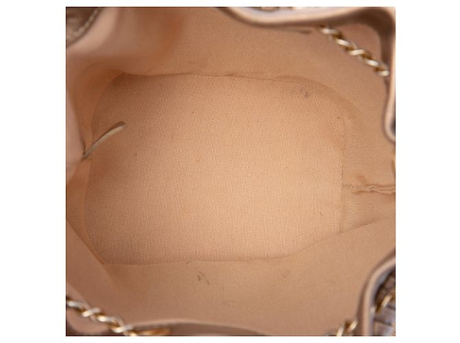 Borsa a secchiello Chanel Gold Small Metallic Lambskin Coco Pleats Drawstring D'oro - vista 4