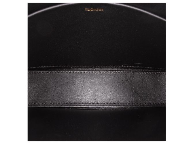 Céline Borsa a tracolla Celine Triomphe Claude in pelle di vitello lucida nera Nero - vista 4