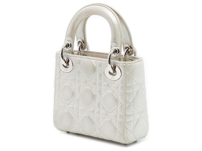 Lady Dior in agnello micro iridescente argento Dior - vista 2
