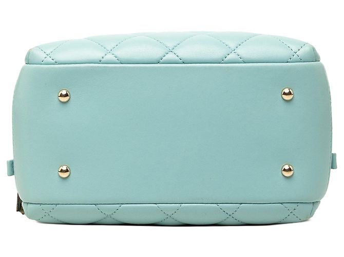Borsa Bowling Chanel Blue Small Lambskin Trendy CC Blu chiaro - vista 3