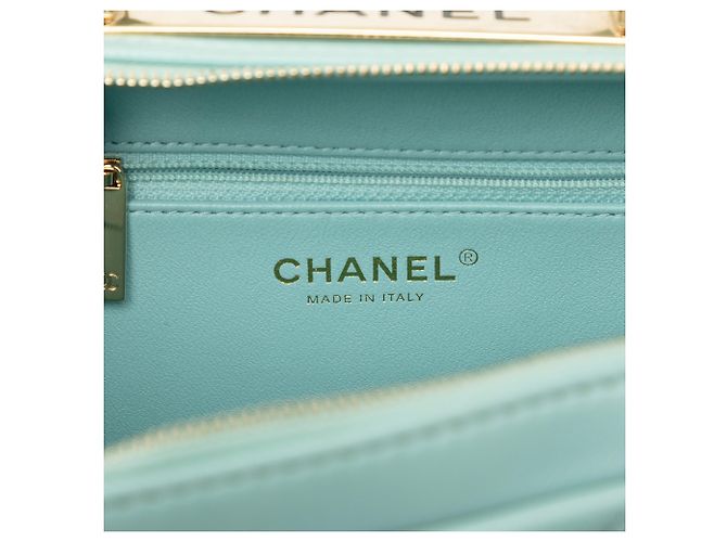 Borsa Bowling Chanel Blue Small Lambskin Trendy CC Blu chiaro - vista 5