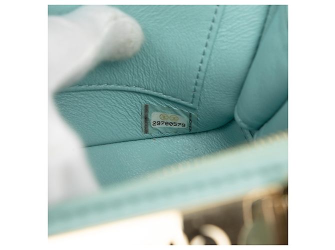 Borsa Bowling Chanel Blue Small Lambskin Trendy CC Blu chiaro - vista 6