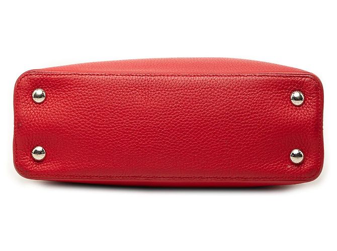Louis Vuitton Red Taurillon Capucines Old MM Rosso - vista 3