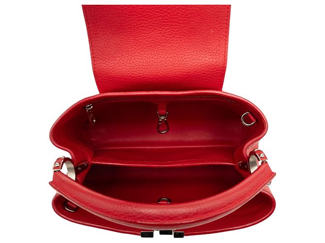Louis Vuitton Red Taurillon Capucines Old MM Rosso - vista 4