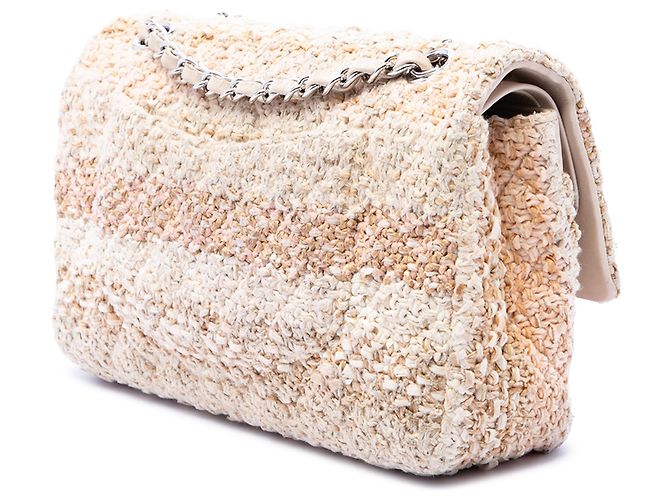 Chanel Beige Medium Classic Tweed Double Flap - Ansicht 2