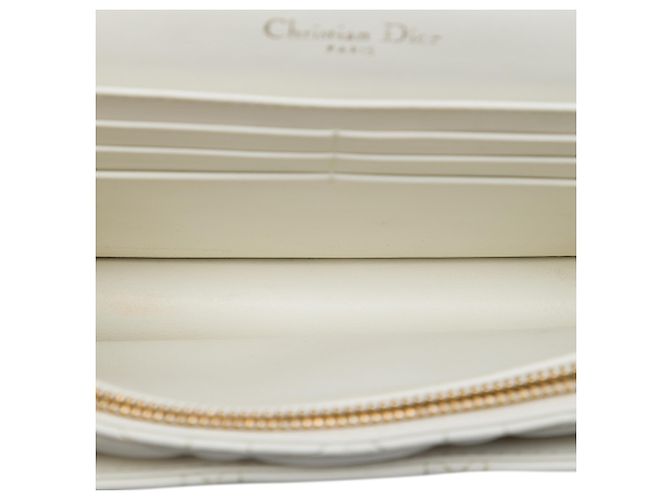 Pochette My Dior Daily Chain in agnello bianco cannage Dior Crudo - vista 4