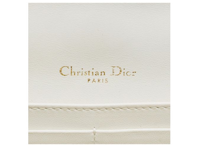 Pochette My Dior Daily Chain in agnello bianco cannage Dior Crudo - vista 5