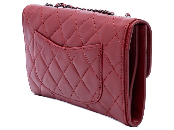 Chanel Red Small Quilted Lambskin Citizen Zip Flap Rosso - vista 2