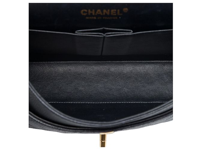 Chanel Black Medium Classic Caviar Double Flap Nero - vista 4