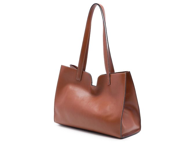 Céline Celine Cabas 16 Tote in pelle di vitello liscia marrone - vista 2