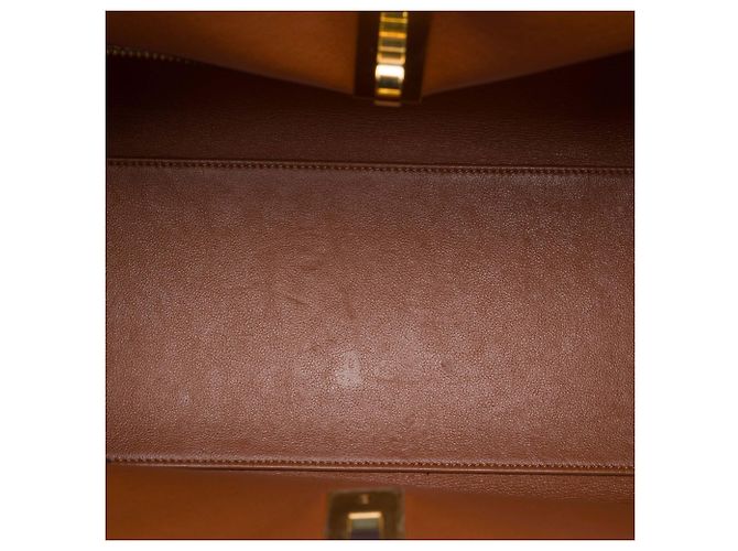 Céline Celine Cabas 16 Tote in pelle di vitello liscia marrone - vista 4