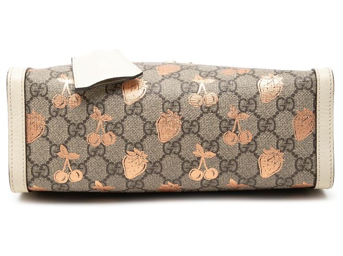 Tote Gucci Beige Small GG Supreme Berry Padlock - vista 3