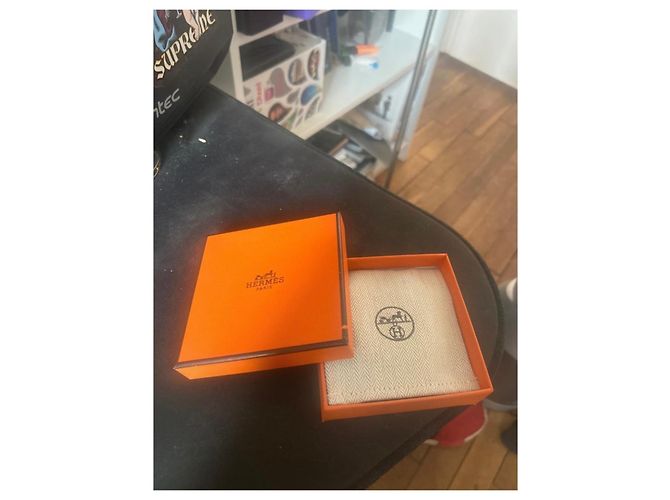 Hermès Bracciale Clic H Nero e Bianco - vista 4