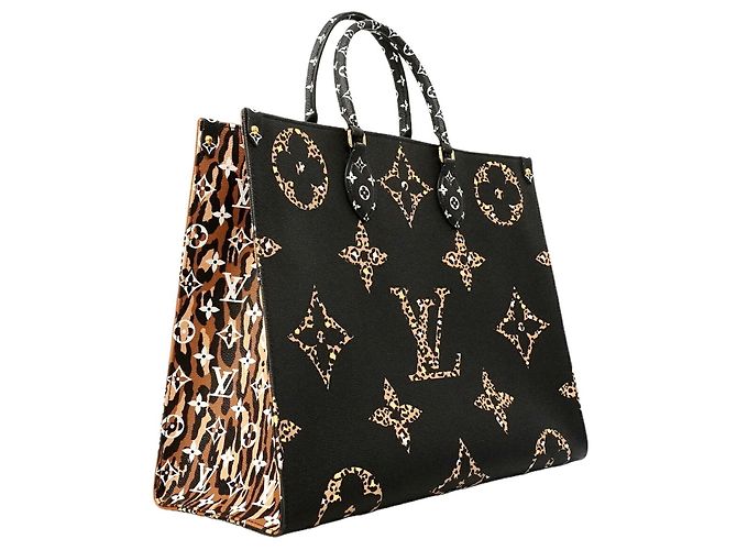 Borsa Tote Louis Vuitton Monogram Jungle OnTheGo GM Marrone Nero - vista 2