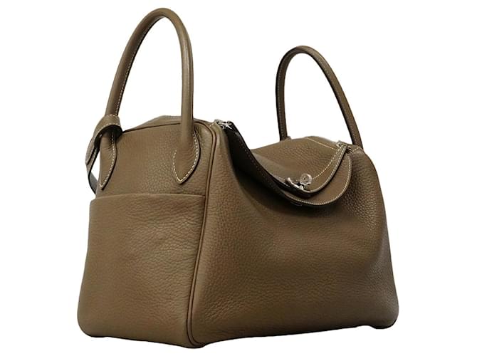 Hermès Borsa Hermes Lindy 30 Taupe - vista 2