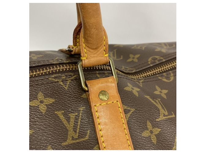 Louis Vuitton Boston Monogram Keepall Bandoulière 50 Marrone - vista 11