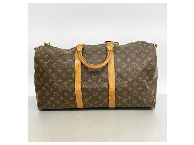 Louis Vuitton Boston Monogram Keepall Bandoulière 50 Marrone - vista 14