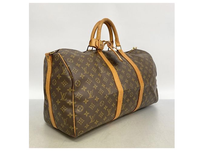 Louis Vuitton Boston Monogram Keepall Bandoulière 50 Marrone - vista 2
