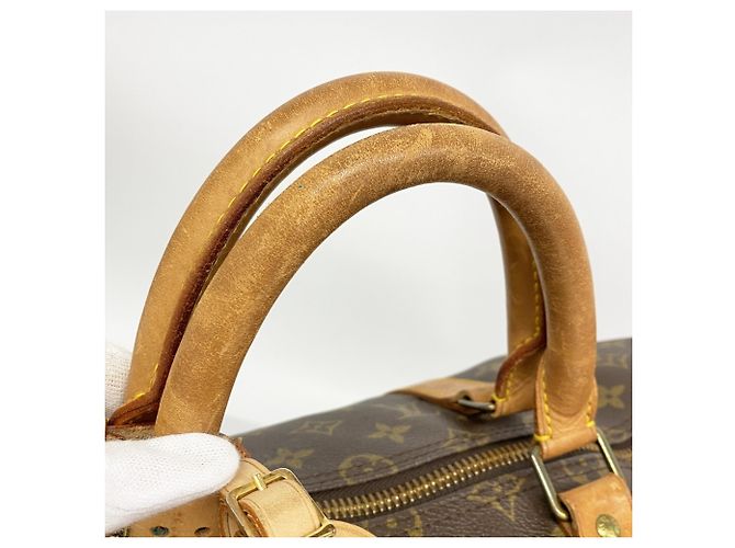 Louis Vuitton Boston Monogram Keepall Bandoulière 50 Marrone - vista 8