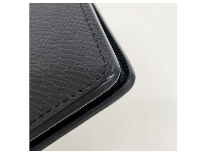 Louis Vuitton Taiga Portefeuille Slender Wallet Nero - vista 7