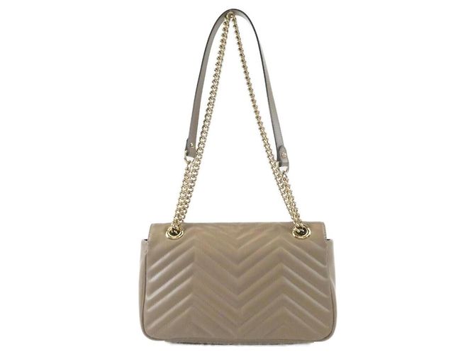 Borsa a Spalla Gucci GG Marmont Marrone - vista 2