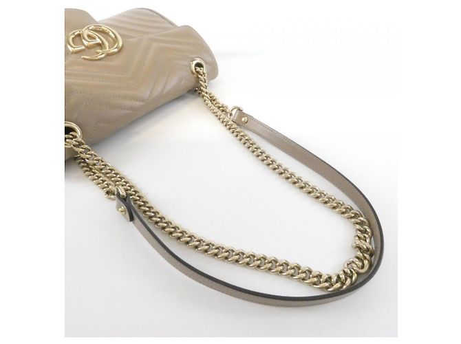 Borsa a Spalla Gucci GG Marmont Marrone - vista 7