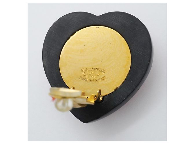 Orecchini a clip Chanel neri rossi dorati Nero Rosso D'oro - vista 4