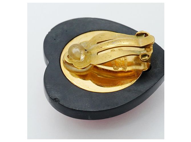 Orecchini a clip Chanel neri rossi dorati Nero Rosso D'oro - vista 6